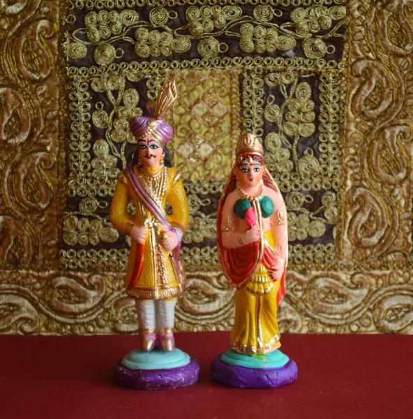 Raja Rani Royal Couple Dolls Navaratri Traditional Golu Doll