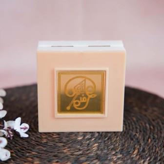 Ganesh Paduka in a Decorative Box with Golden Base and Artwork of Lord Ganesha.