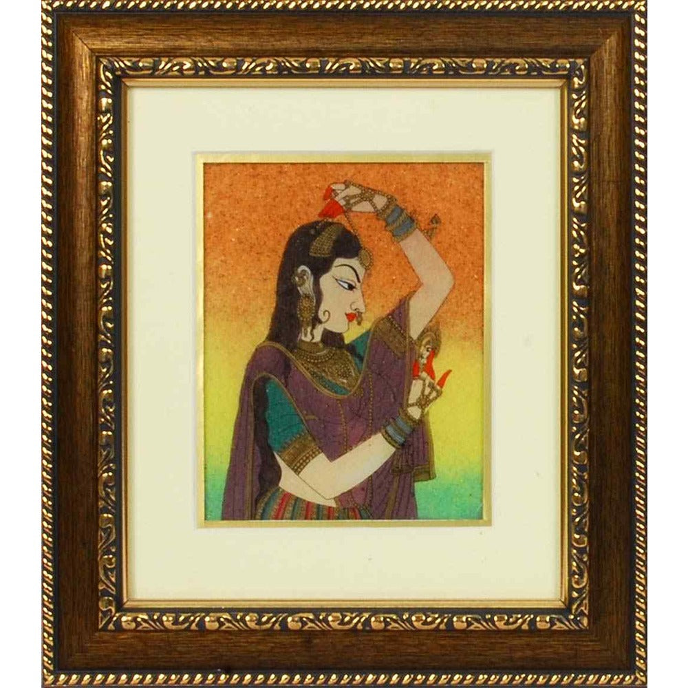 Gemstone Painting - Lady Adorning Herself