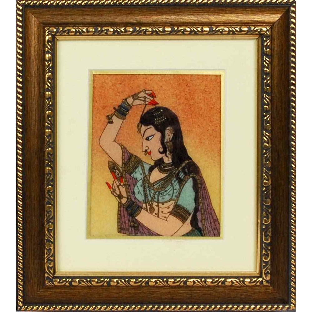 Gemstone Painting - Lady Adorning Herself