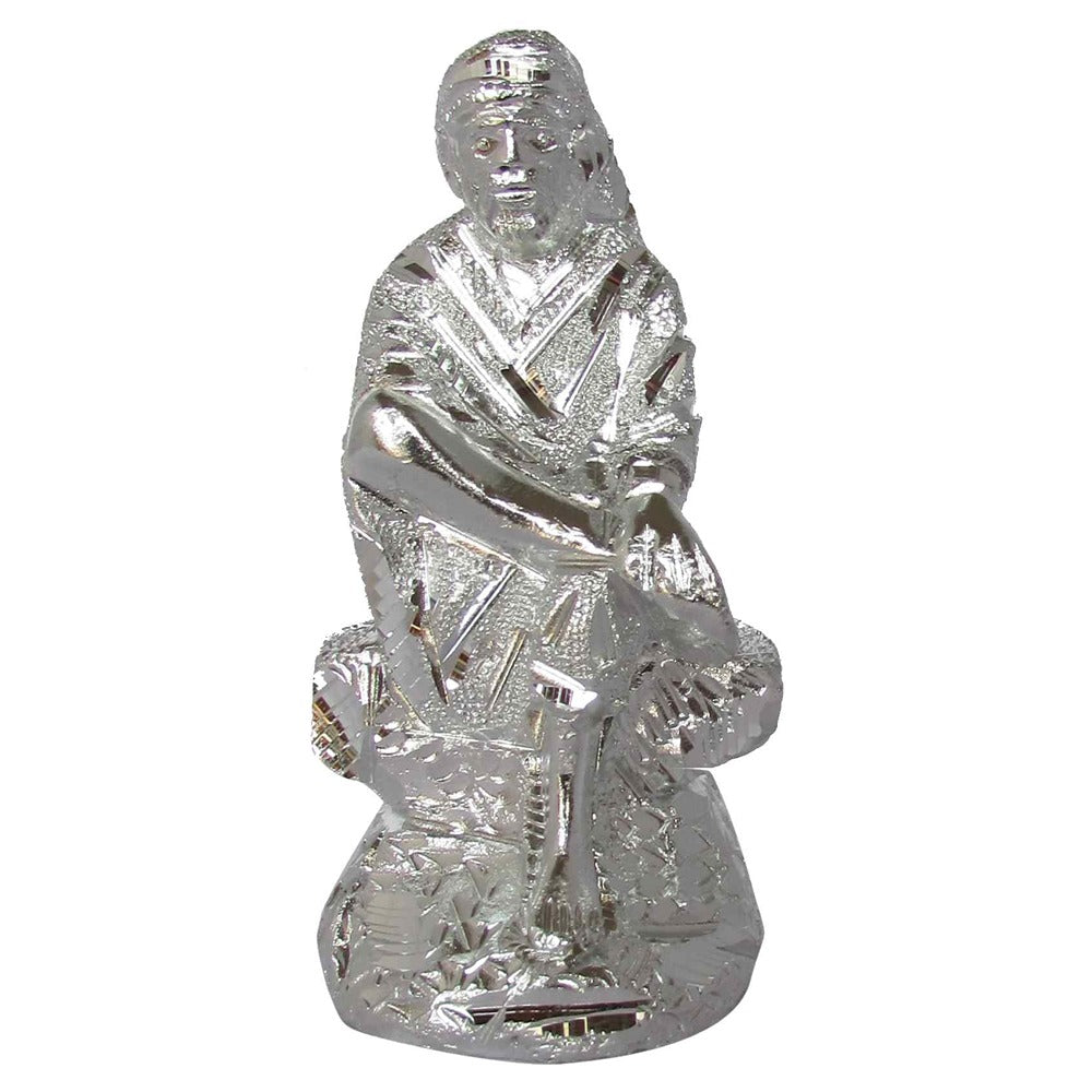 Silver-Toned Sai Baba Idol