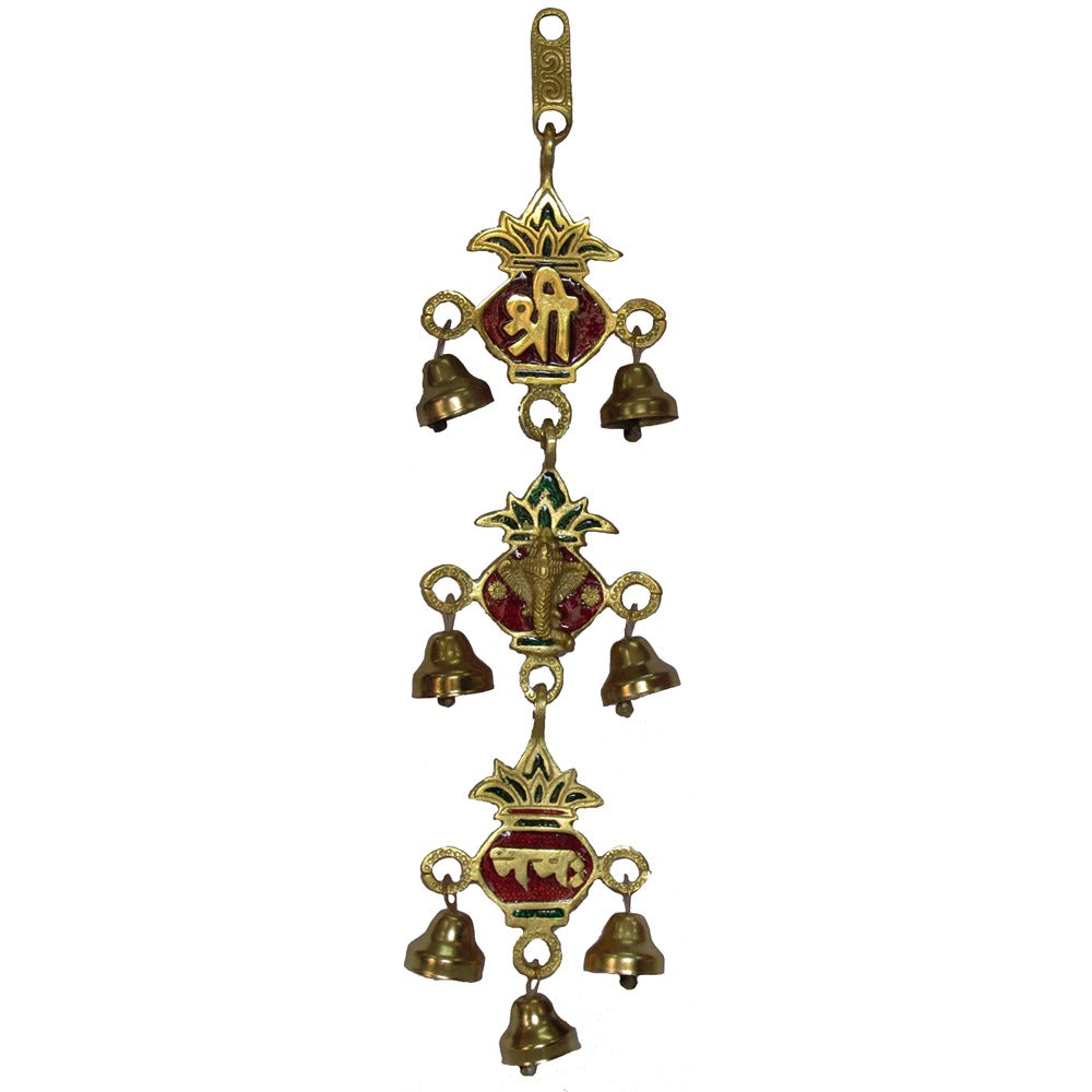 Lustre Golden Metal Hanging Trinket With Bells – Shubh Labh Design