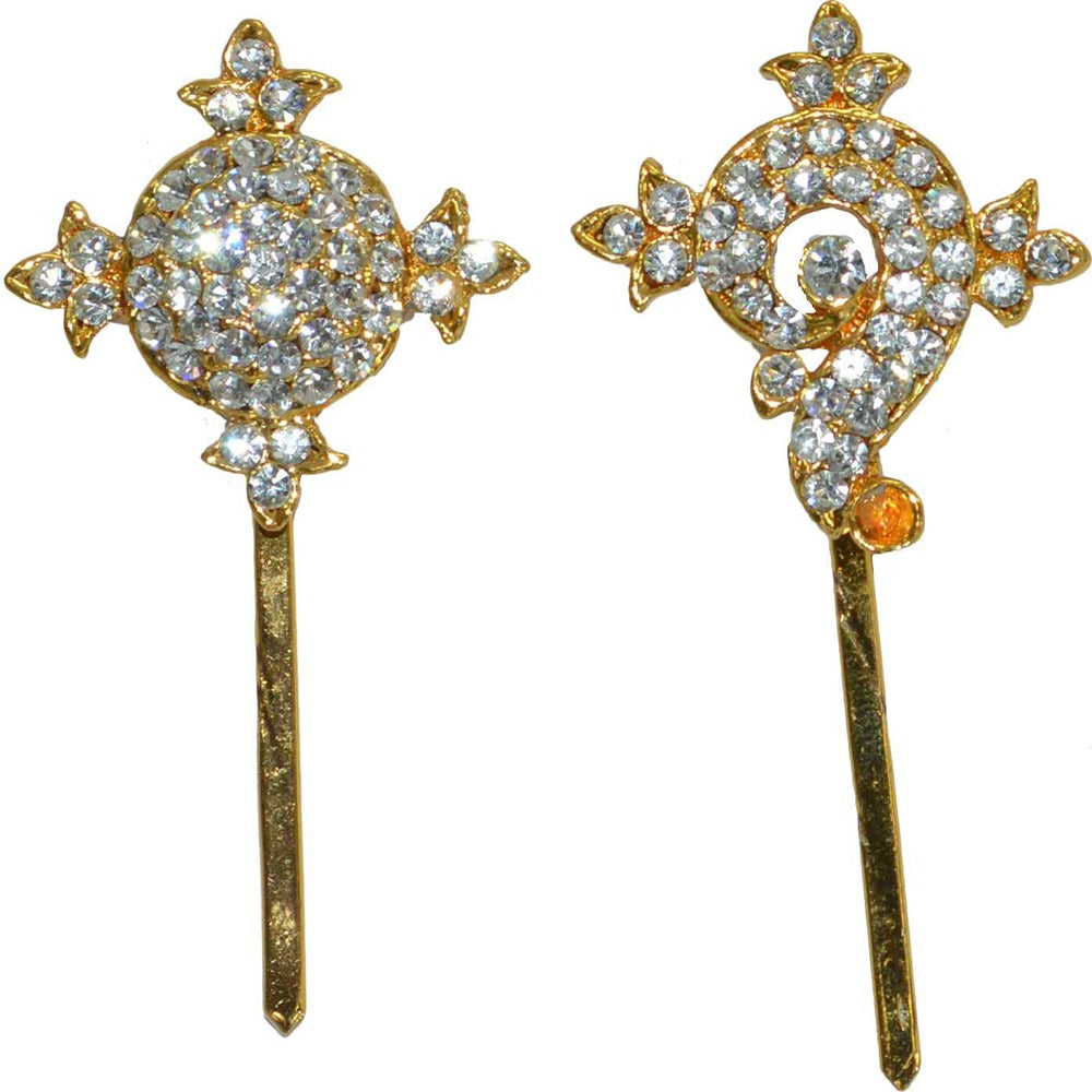 Decorative Shankha And Chakra Hairpins / Adornments