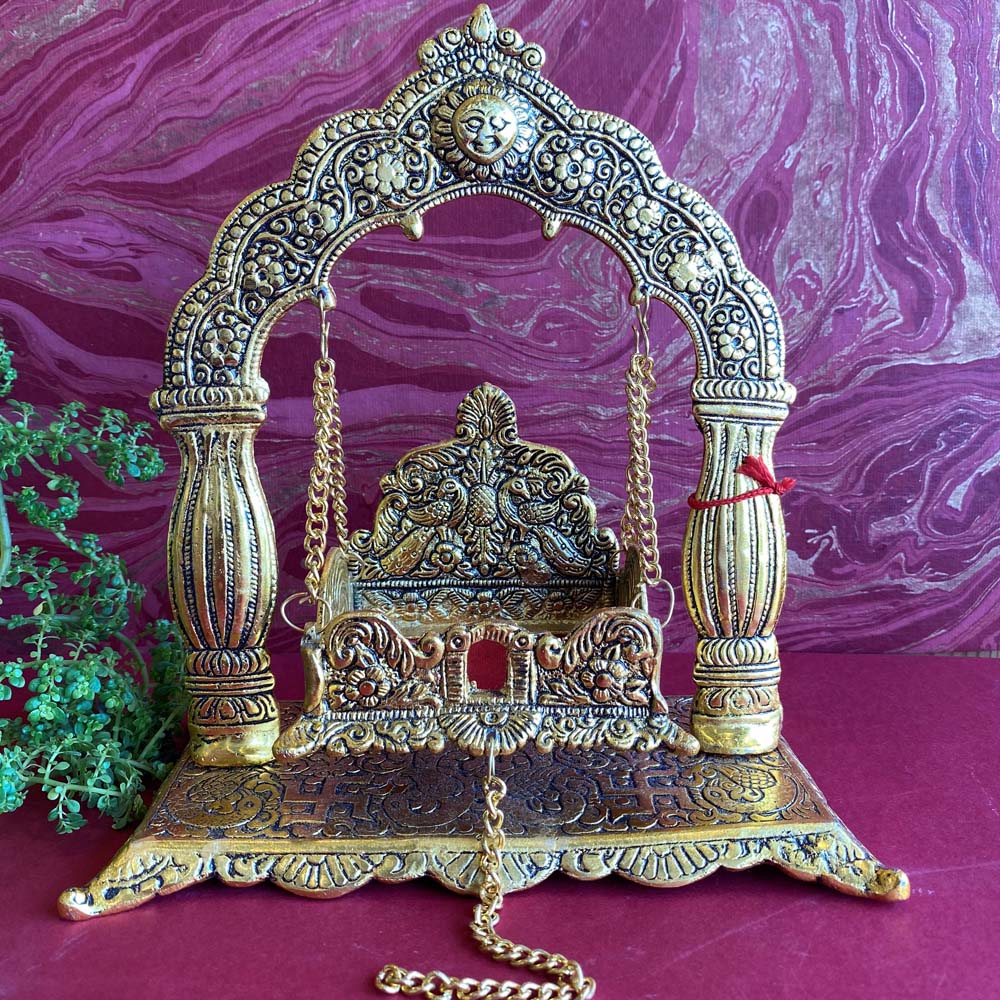 Silvery Oxidised Jhoola Frame