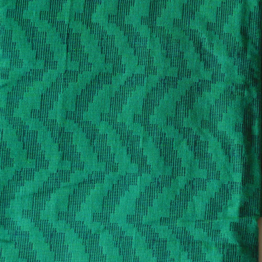 Woven Zig Zag Waves Design Blouse Bit - 1 M- Emerald Green