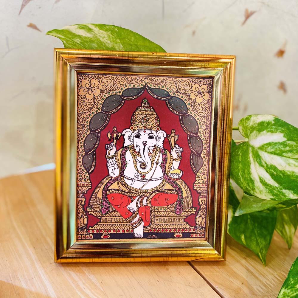 Tanjore Print Ganesha Frame