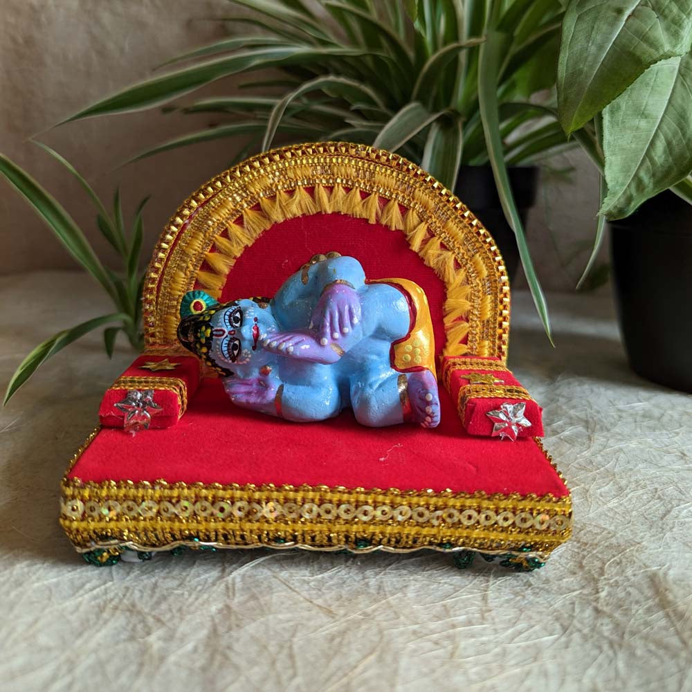 Infant Krishna On Simhasn