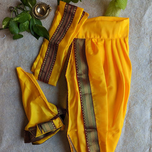 Dhoti & Angavastram - Yellow