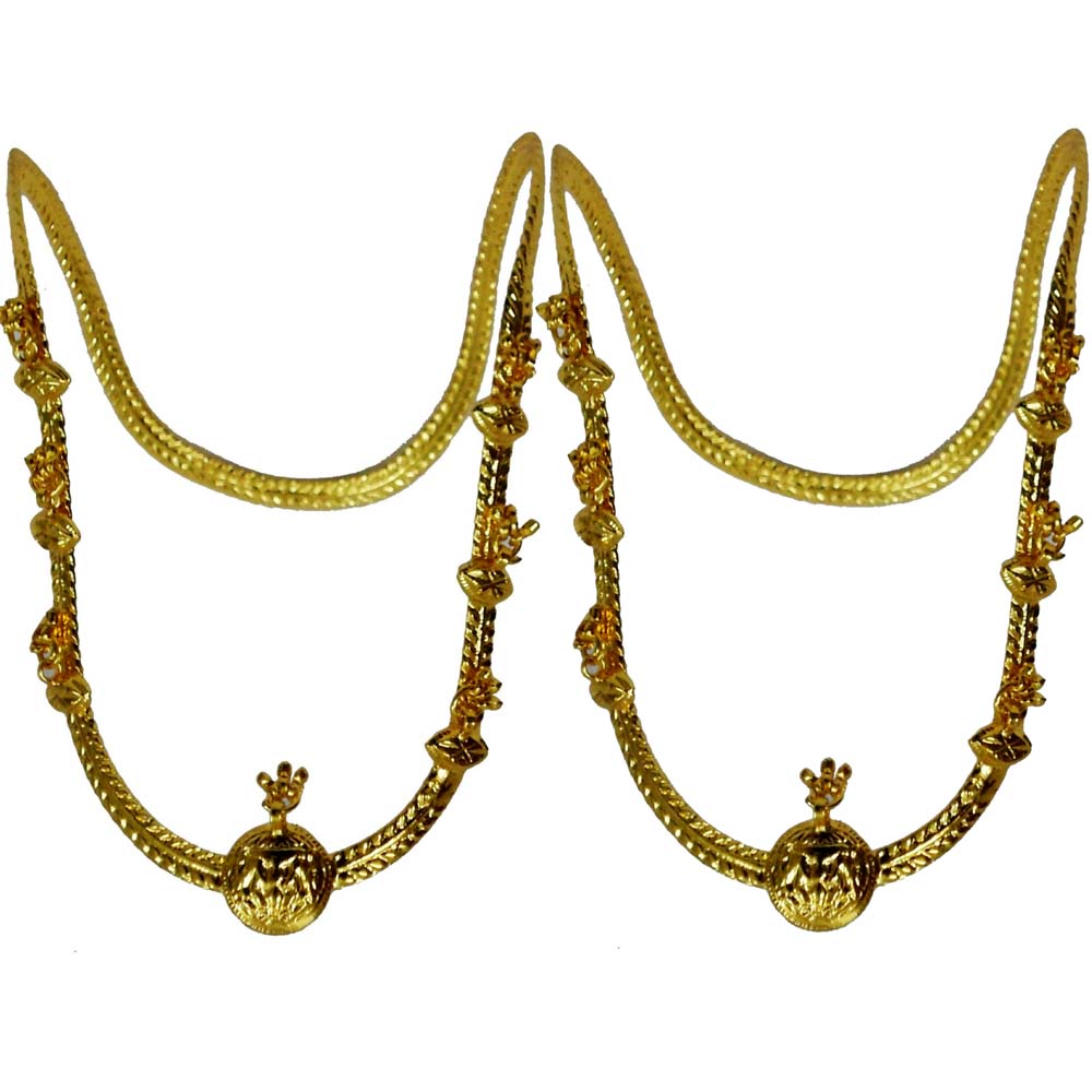 Traditional Temple Jewelry Imitation Gold Vanki Baju Band with intricate temple motif design