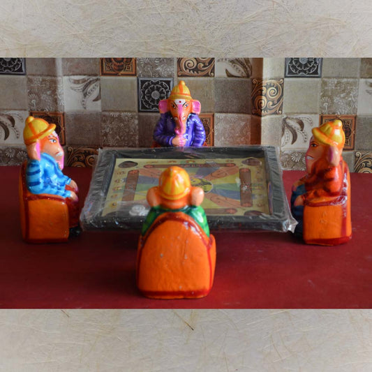 Navaratri Ganesh Playing Carrom Set