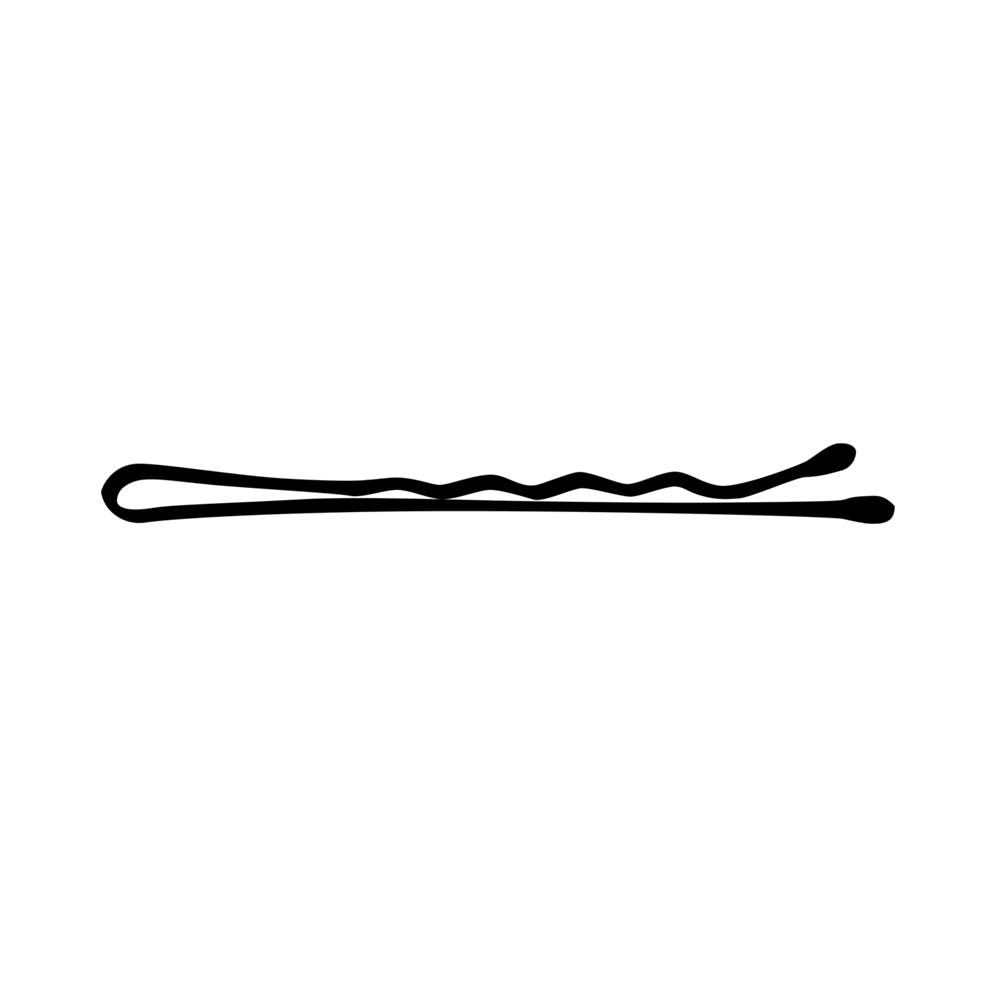 Set of 12 large zigzag black hairpins with a sleek design for strong grip on voluminous hair