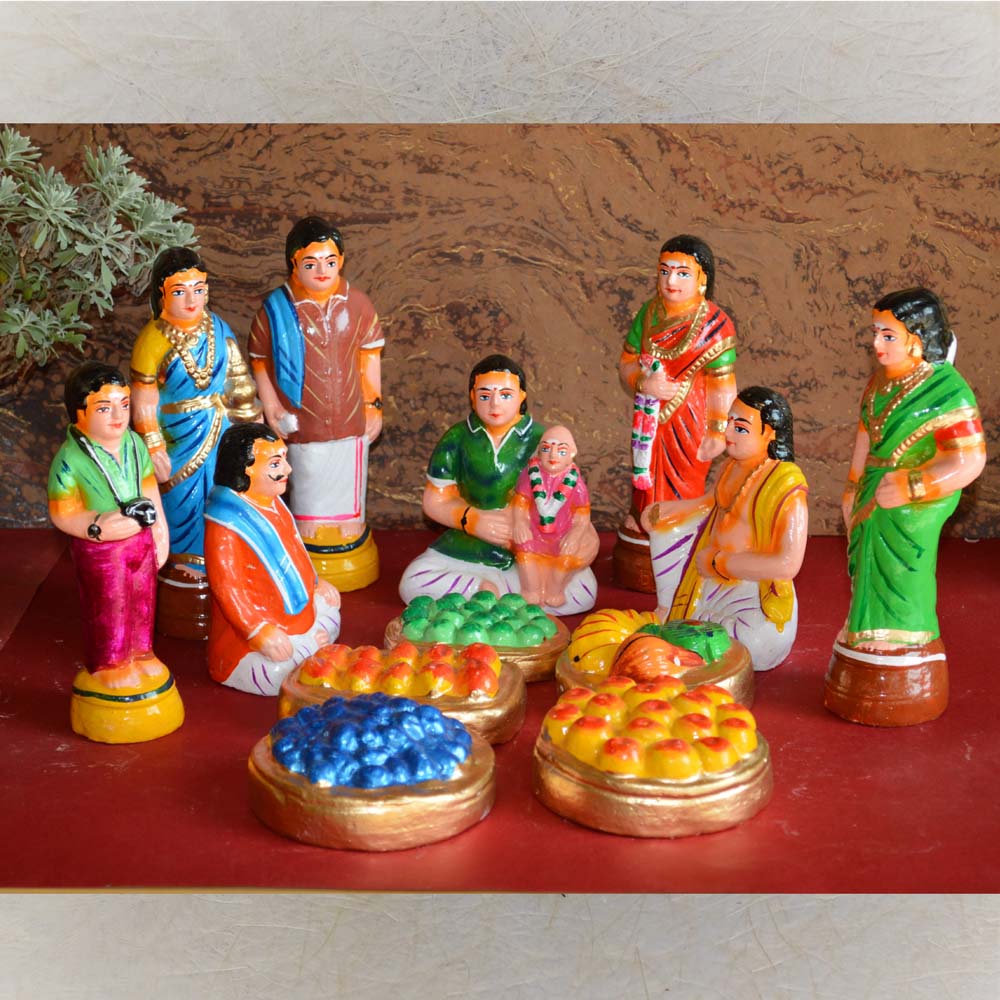 Navarathri Golu Doll Kadhu Kuthal 13 Pcs Set