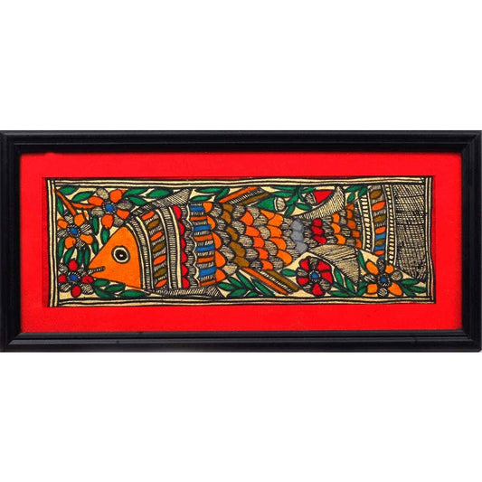 Madhubani Painting - Fish Motif