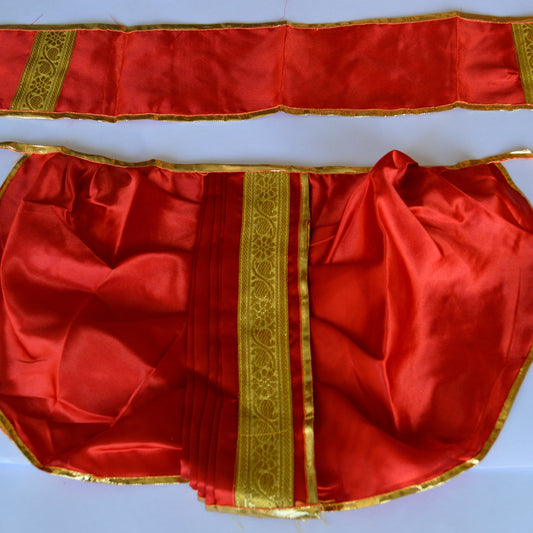 Deity Pavadai Bhajan Set – 12" Traditional Silk Costume For Deity Idol