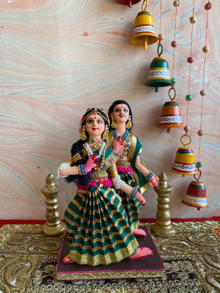 Bharathnatiyam Couple Set Navaratri Traditional Golu Doll