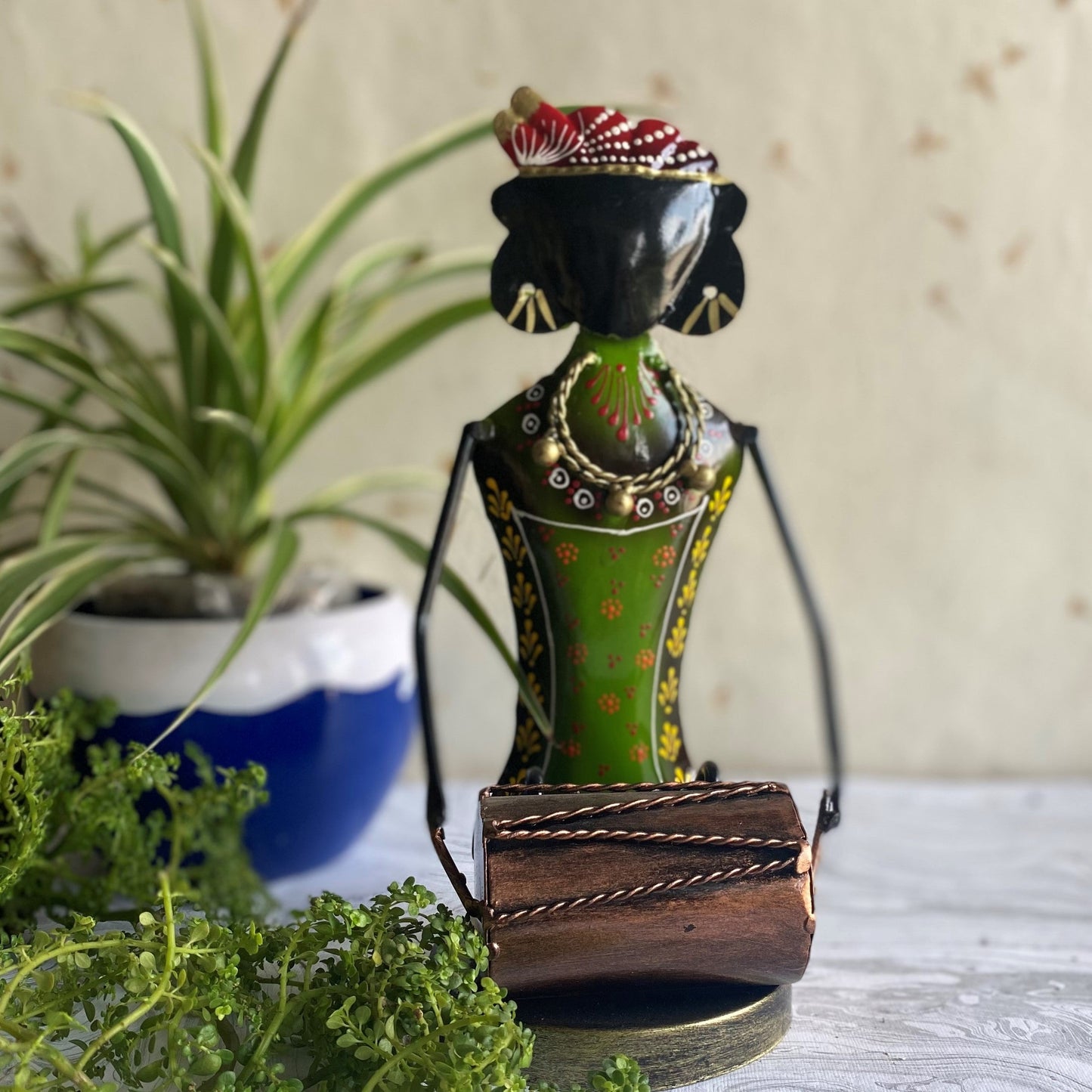 Dhokra Musician Figurine – Dholak Player
