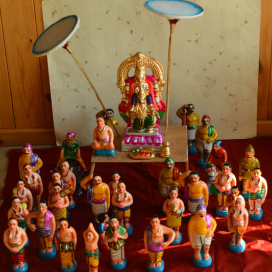 Garuda Sevai Golu Doll Set – Vaishnava Utsavam Procession Scene