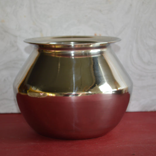 Traditional Stainless Steel Pongal Pot