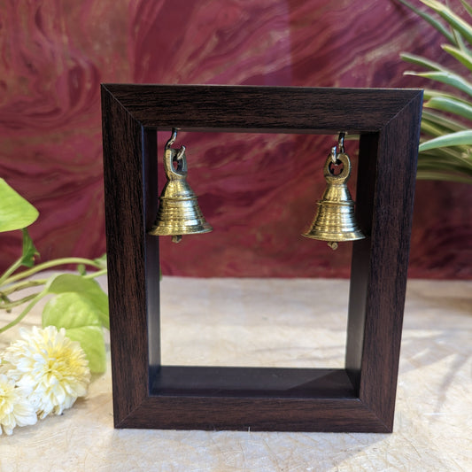 Decorative Wooden Frame With Hanging Bells