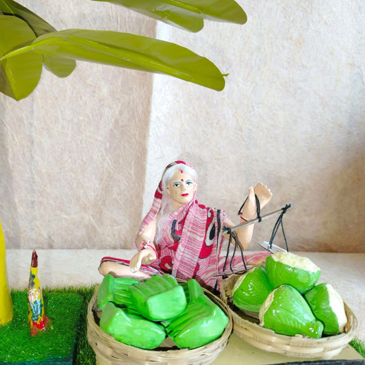 Fruit Vendor Navaratri Traditional Occupational Doll