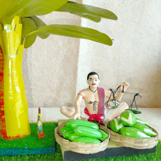 Fruit Vendor Navaratri Traditional Occupational Doll