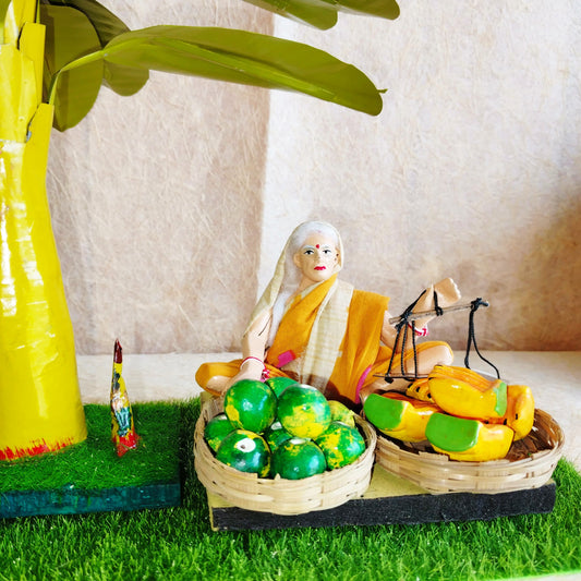 Fruit Vendor Navaratri Traditional Occupational Doll