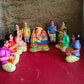 Handcrafted Upanayanam Navaratri Golu Doll Set depicting the sacred thread ceremony with priests, family, and ceremonial accessories in vibrant colors.