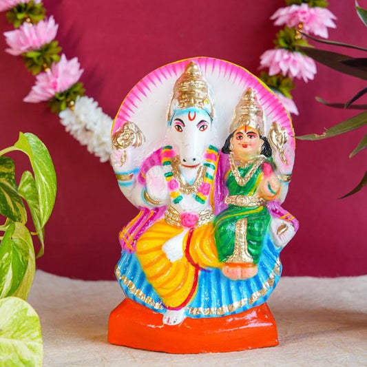 Handcrafted Lord Hayagreevar Navaratri Golu Doll with vibrant colors, intricate detailing, and a depiction of divine wisdom and prosperity.