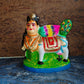 Handcrafted Kamadhenu Navaratri Golu Doll with vibrant colors and intricate details, symbolizing abundance and prosperity.