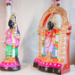 Handcrafted Navarathri Golu Dolls of Parthasarathy Perumal in standalone and Thiruvatchi forms, painted in vibrant colors.