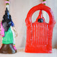Handcrafted Navarathri Golu Dolls of Parthasarathy Perumal in standalone and Thiruvatchi forms, painted in vibrant colors.