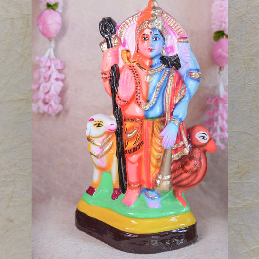 Handcrafted Navarathri Golu Doll of Shankara Narayanan depicting the fusion of Lord Shiva and Lord Vishnu with vibrant details.