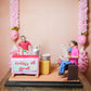 Occupational Golu Dolls depicting a traditional Indian tea stall with a vendor and customers, hand-painted clay figurines for Navarathri Golu.