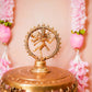 Handcrafted Large Brass Nataraja Idol with intricate detailing, showcasing Lord Shiva's cosmic dance, ideal for home temples and festive decor.