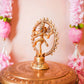 Handcrafted Large Brass Nataraja Idol with intricate detailing, showcasing Lord Shiva's cosmic dance, ideal for home temples and festive decor.