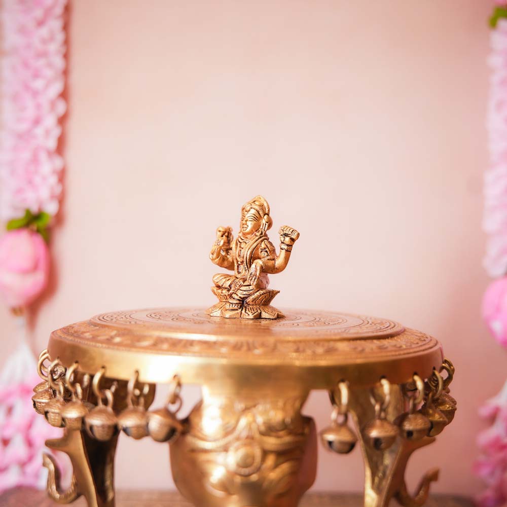 Handcrafted Brass Balambika Idol featuring intricate detailing, symbolizing purity and wisdom, ideal for home temples and festive decor.