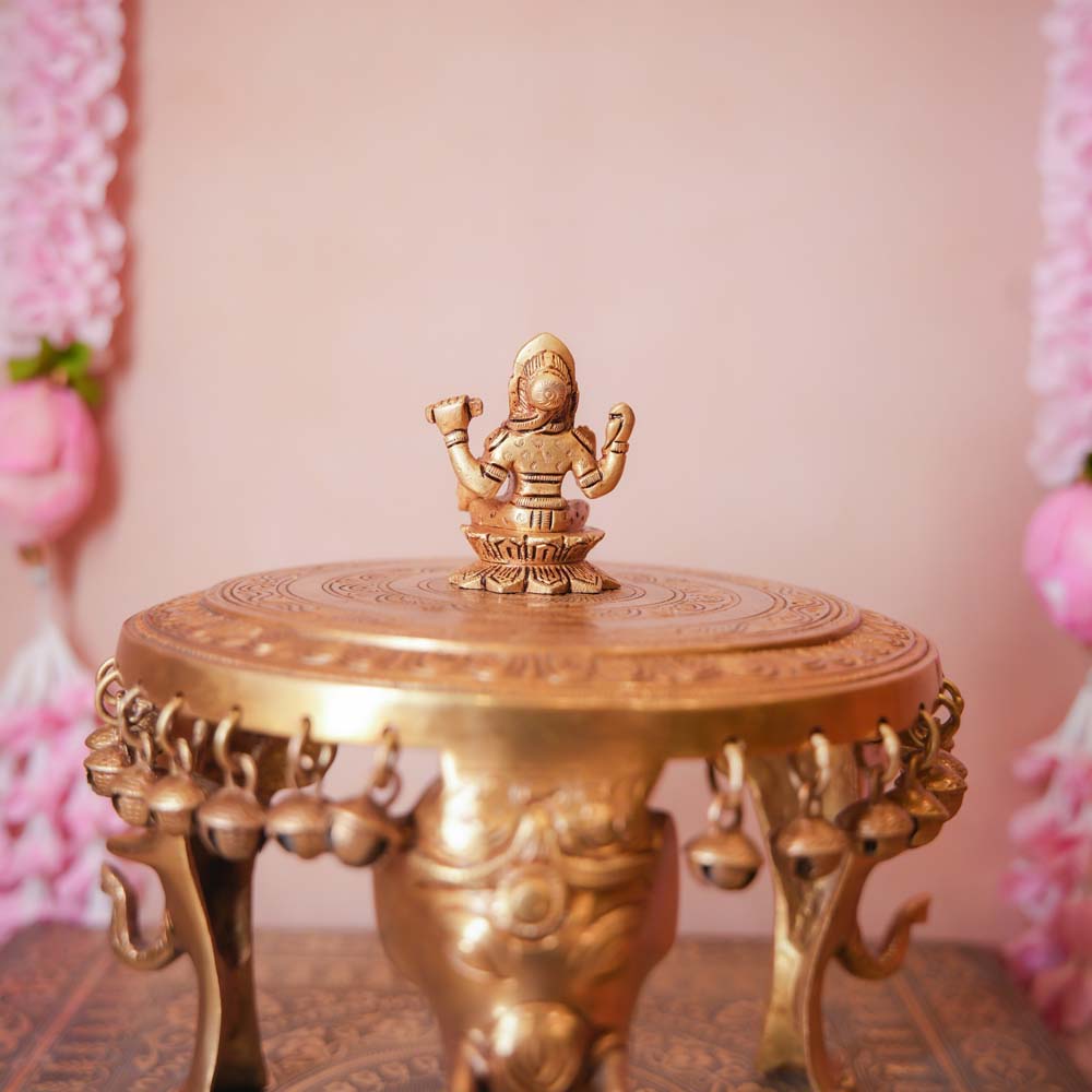 Handcrafted Brass Balambika Idol featuring intricate detailing, symbolizing purity and wisdom, ideal for home temples and festive decor.