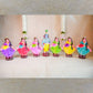 Handcrafted Navarathri Golu doll set of Krishna and six Gopikas dancing, showcasing Raas Leela.