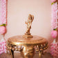 Handcrafted Brass Hanuman Idol holding a mace, intricately detailed, ideal for home temples and spiritual decor.