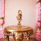 Handcrafted Brass Hanuman Idol holding a mace, intricately detailed, ideal for home temples and spiritual decor.