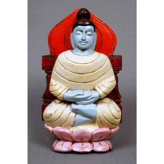 Handcrafted Wooden Buddha Panel – Small Meditative Idol