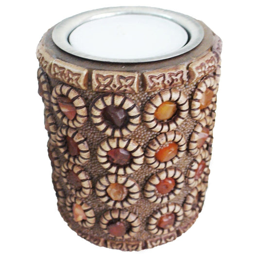 T Light Handcrafted Stone Mosaic Candle Stand
