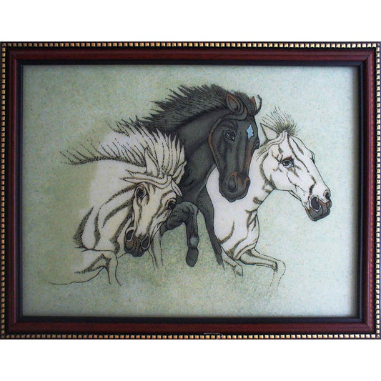 Majestic Gallop – Trio Of Horses Framed Wall Art
