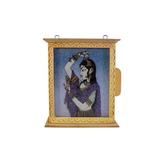 Keyholder Gemstone Key Holder Box – Dancing Rajasthani Lady Design