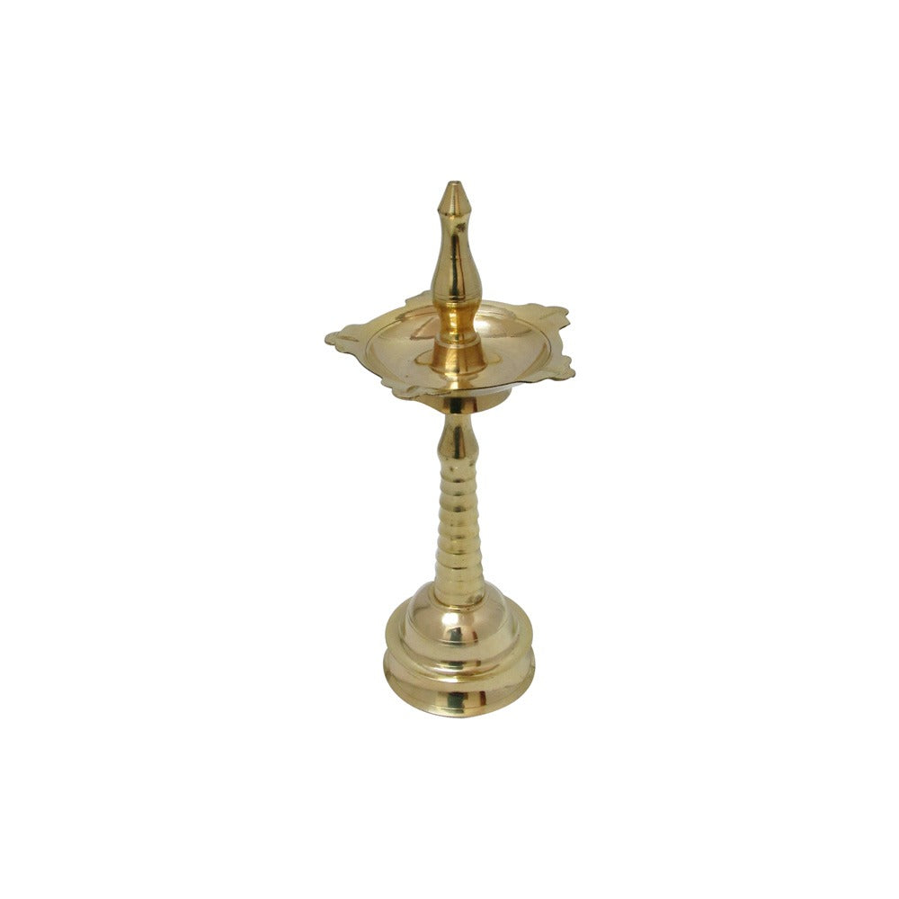 Eternal Kerala Nilavilakku Brass Lamp – 8 Inch