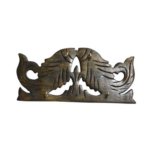 Wooden Key Holder – Twin Fish Motif