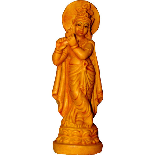 Flute Krishna – Wooden Idol