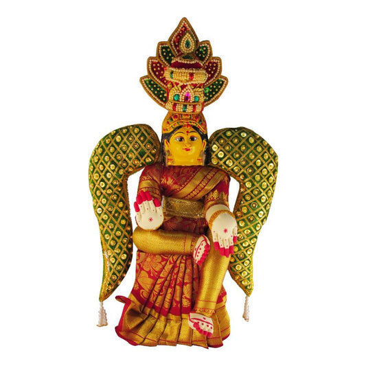 Decorated Varalakshmi Amman Idol Set – Traditional Pattu Saree Doll For Puja & Golu