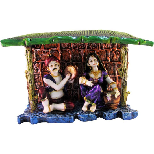 Enchanting  Village Couple Figurine – Enchanting Jalra & Ghee Selling Scene For Golu Display