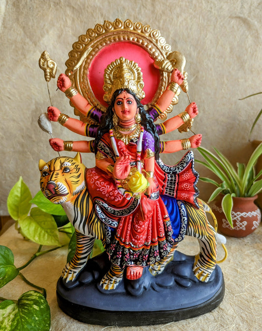 Durga Mahishasura Mardini Idol Navaratri Traditional Golu Doll
